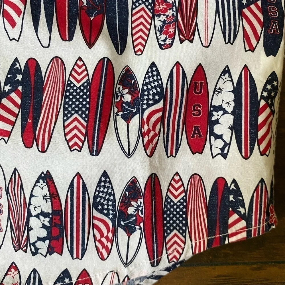 The Children’s Place, Boys, Button Down, Red/White/Blue, USA, Size 7/8, M, NWT